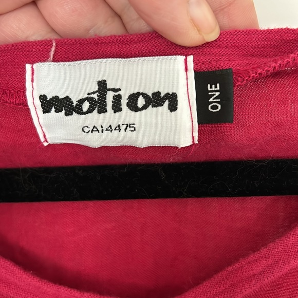 MOTION - lagen look pink top oversize onesize (see measures) linen blend vintage - Picture 4 of 7